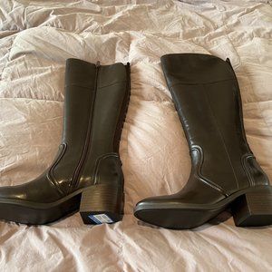 Marc Fisher Dark Brown Leather Riding Boots:  Size 7.5M